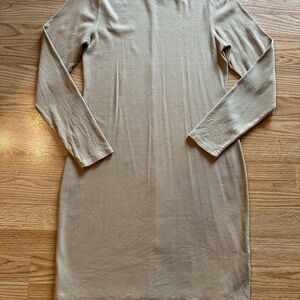Old Navy Tan Long Sleeve Sheath Dress